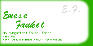emese faukel business card